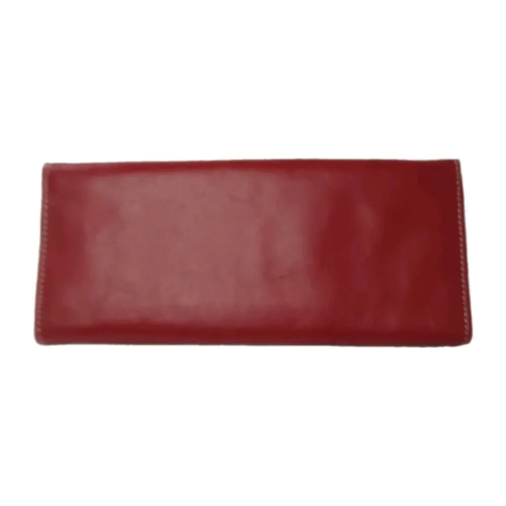 Red Italian Leather Jewelry Holder Soft Travel Case Marriot Orlando Airport Logo